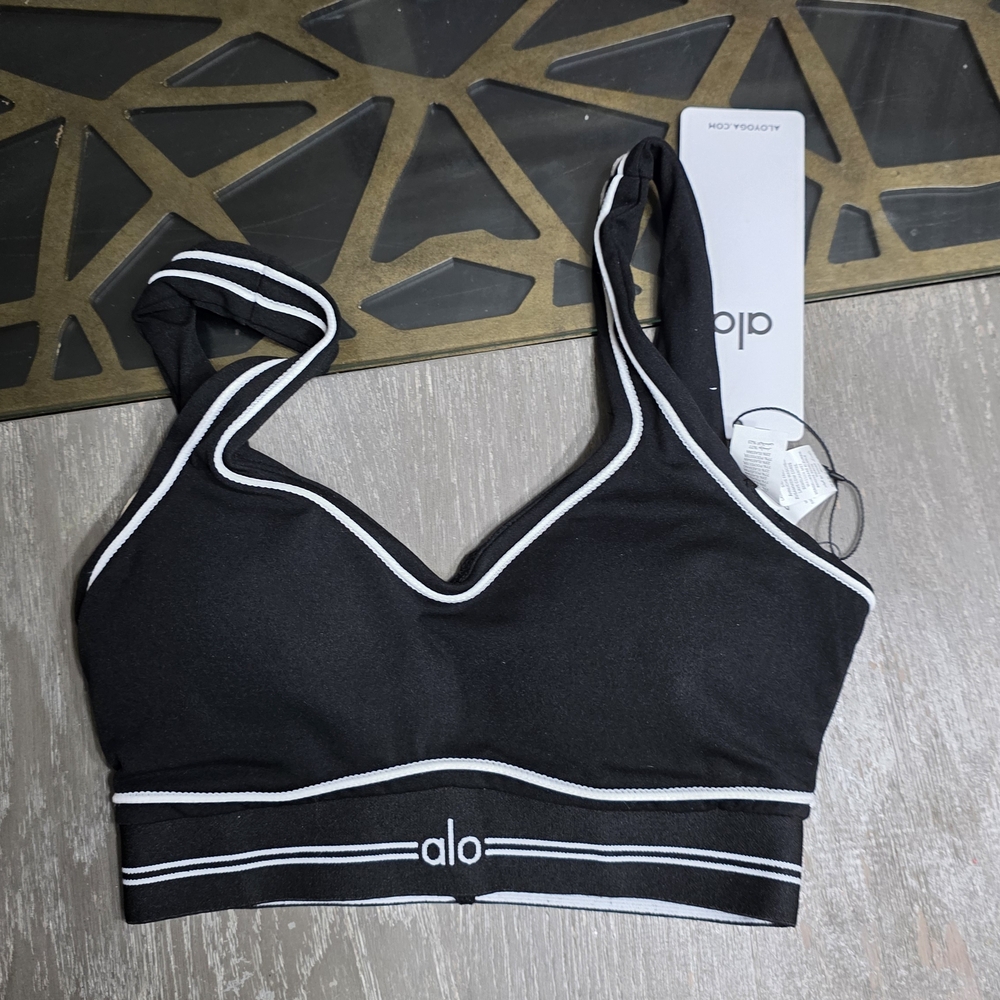 ALO Yoga Black and White Sports Bra